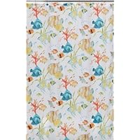 Creative Bath Products Inc. S1073MULT Rainbow Fish Shower Curtain, Multicolored