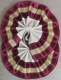 Draft Horse Decoration Tail Bow - Gold & Burgundy