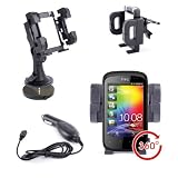 3 In 1 Car Suction Windscreen / Dashboard / Vent Mount For HTC Pico Phone & Car Charger