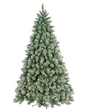 Barcana 9-Foot Cashmere Fir Ready-Trim Christmas Tree with 1300 Clear Mini