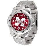 Mississippi State Bulldogs NCAA AnoChrome Sport Mens Watch (Metal Band)