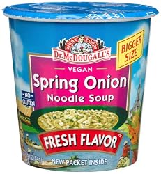 Dr. McDougall's Right Foods Vegan Spring Onion Noodle Soup, 1.9-Ounce Cups (Pack of 6)