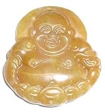 Jade Pendant 02 Spiritual Laughing Buddha Yellow God Gemstone Crystal Healing 2