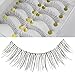 ReNext 50 Pairs Natural Look Taiwan Handmade Fake False Eyelashes Eye Lashes Transparent Stem No.218 Classical Eyelashes