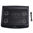 Blue LED 10-17" Laptop Notebook Cooling Cooler Stand Pad, 5 Fan with Extra USB Port, 2 Fan Selector Buttons - 1 Big Fan, 4 Small Fans or Both at the Same Time
