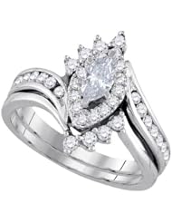 1.00CTW-DIA 0.33CT-CMQ BRIDAL SET