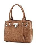 Brown Crocodile Designer Inspired Satchel Handbag