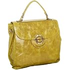 Rampage Glazed Leather Flap Shoulder Bag