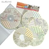 ディスクカスタムシール5枚セット（CD/DVDのラベルステッカー）☆かわいい雑貨通販☆【エレガントC（458）】 dvdラベル