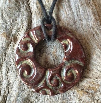 Terracotta Essential Oil Pendant Necklace - Camel