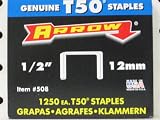Arrow Fastener 508 1/2-Inch T50 Staples (1,250-Pack)