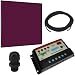 HQRP 55W Solar Panel Kit 55 Watt Amorphous A-Si Thin film made in Japan module, HQRP Solar 10A Charge Power Controller / Regulator 12V / 24V, 10ft 10 AWG Cable & 4pcs Wire Glands