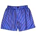 Blue Stripes 100% Madras Silk Boxers by Royal Silk - Large