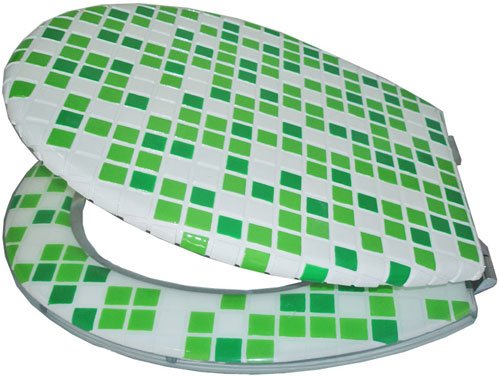 Puregadgets puregadgets the lime mosaic bathroom wc luxury toilet seat mos1