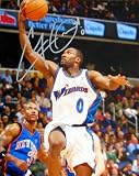 Gilbert Arenas Autographed/Hand Signed Washington Wizards Lay Up vs Knicks 16x20 Photo