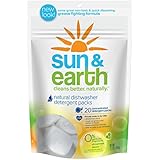 Sun & Earth Natural Automatic Dishwasher Detergent Pacs, 20 Loads (Pack of 6)