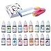 Natural Food Coloring and Soap Dye -Bundle of 18 (10ml) Liquid Bath Bomb Colorant 30 Wrap Bags 1 Sealer- Food Grade Skin Safe Dye for Slime Pigment Food Dye Bath Bombs DIY Making Crafts Supplies
