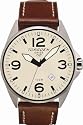 Torgoen - T10104 - Montre Homme - Quartz Analogique - Cadran Beige - Bracelet Cuir Marron