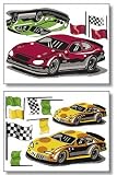 Wallies RACE CAR wall paper MURAL DECORATION home decor RACEWAY