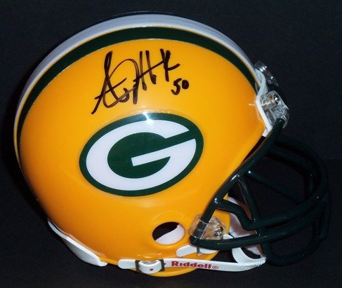AJ Hawk Autographed Green Bay Packers Mini Helmet