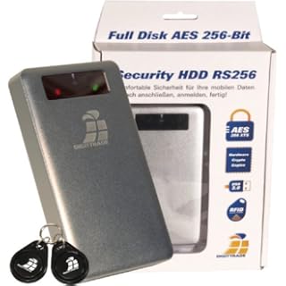 DIGITTRADE RS256 320Go RFID Secure Disque Dur Externe Portable (6,4 cm (2,5 pouce), 5400rpm, 8MB Cache, USB 3.0 / 2.0) 256-Bit cryptage AES + Protection Anti-Choc + Acronis Backup Software