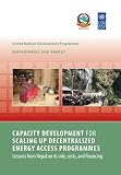 Capacity development for scaling up decentralized energy access programmes : lessons from Nepal on its role, costs, and financing