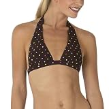 Xhilaration Mod Dot Halter Swim Top - Brown/ Multicolor