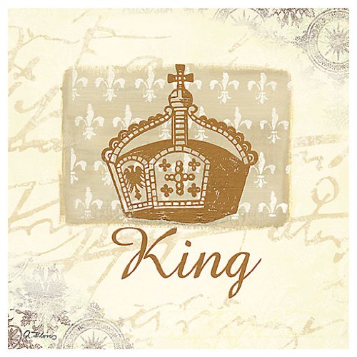 Eurographics ANF2134 Anna Flores, For My King? 18 x 18 cm, Hochwertiger Kunstdruck - Kronen