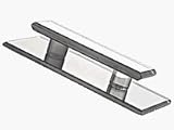 CRL Clear Acrylic Large Stick-On Mirror Pull