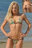 Adjustable top & tie Thong Bikini (Paisley Forest) Bikini