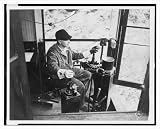 Historic Print (L): [Man at controls of a Marion 5600 steam shovel]