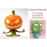 World of Warcraft WOW Set of Unique Plush Dolls Featuring 14" Poseable World of Warcraft Pumpkin Lantern and 8" World of Warcraft Rouge Doll