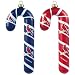 MLB St Louis Cardinals Blown Glass Candy Cane Ornament Set