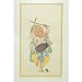 Miniature Paintings Drawings with Water Color Dancing Ganesha 4.5 x 8.5 inches (miniature0038)