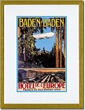 Gold Framed/Matted Print 17×23, Baden-Baden – Hotel de l’Europe