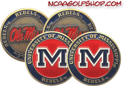 Mississippi Rebels Golf Ball Markers