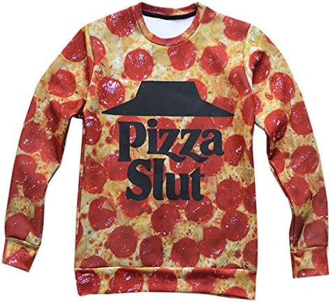 Unisex Hipster Pizza Shut Swag 3D Sweatshirt Hoodies Pullovers Hoodie (M)