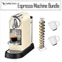 Nespresso D110-US-CW-NE CitiZ Automatic Single-Serve Espresso Maker, 60's White Bundle