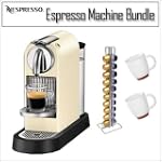 Nespresso D110-US-CW-NE CitiZ Automatic Single-Serve Espresso Maker, 60's White Bundle