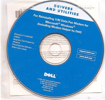 Dell Drivers and Utilities for Reinstalling V.90 Data/Fax Modem for Microsoft Windows (Including Modem Helper by Dell)