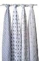Aden & Anais Muslin Wraps 4-Pack - Blue and White