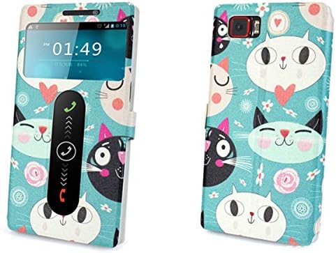 Lenovo Vibe Z2 Pro K920 Case , Topratesell 2014 New Cartoon Flower Style Wallet Pu Leather Case Cover with Kickstand View Window for Lenovo Vibe Z2 Pro (No.4)