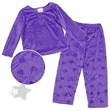 Purple Heart Velour Pajamas for Girls