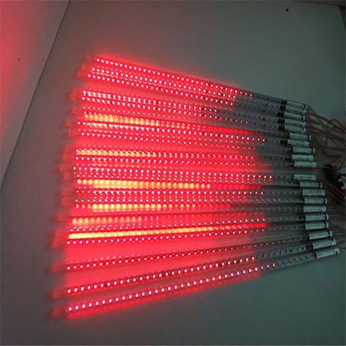 HJD LIGHT ®50cm 240leds Meteor Shower Lights Drop Icicle Snow Falling Raindrop Waterproof String Light for Wedding Party Christmas Decoration (red)
