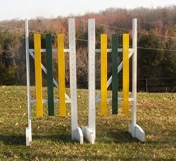 3 Panel 2 Color Wood Wing Standards Horse Jumps