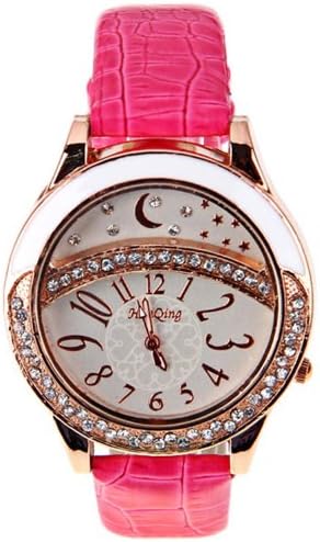 sany58520 Diamond Decoration Stars and Moon Pattern Eid Watch For Womens