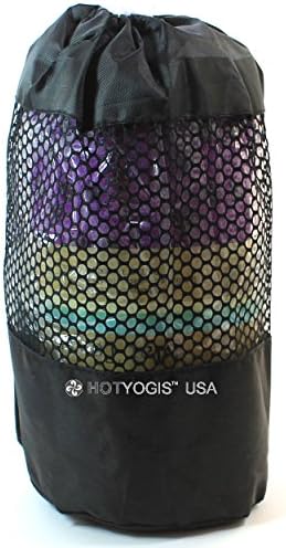 HotYogis ® Pro Series Dark Purple Yoga Towel - with Free Carrying Bag - 24" x 72" (61 x 183 cm) Durable &amp; Super Absorbent with Anti-Skip Dots
