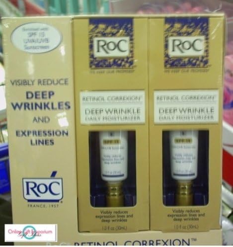 Retinol Correxion (Roc) Deep Wrinkle Daily Moisturizer Cream - 2/1 Fl. Oz. Enriched with SPF 15