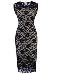 Sexy Sleeveless Lace Bodycon Dress 