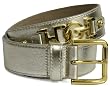 Dolce & Gabbana 85cm Metallic White Gold Leather D&G Logo Detailed Belt BC1408-A1353-80997-85 Dolce & Gabbana 85cm Metallic White Gold Leather D&G Logo Detailed Belt BC1408-A1353-80997-85